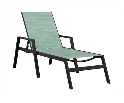 Vida Sling Chaise Lounge With Arms