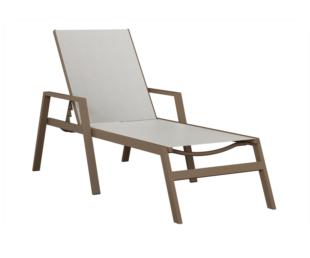 Vida Sling Chaise Lounge With Arms