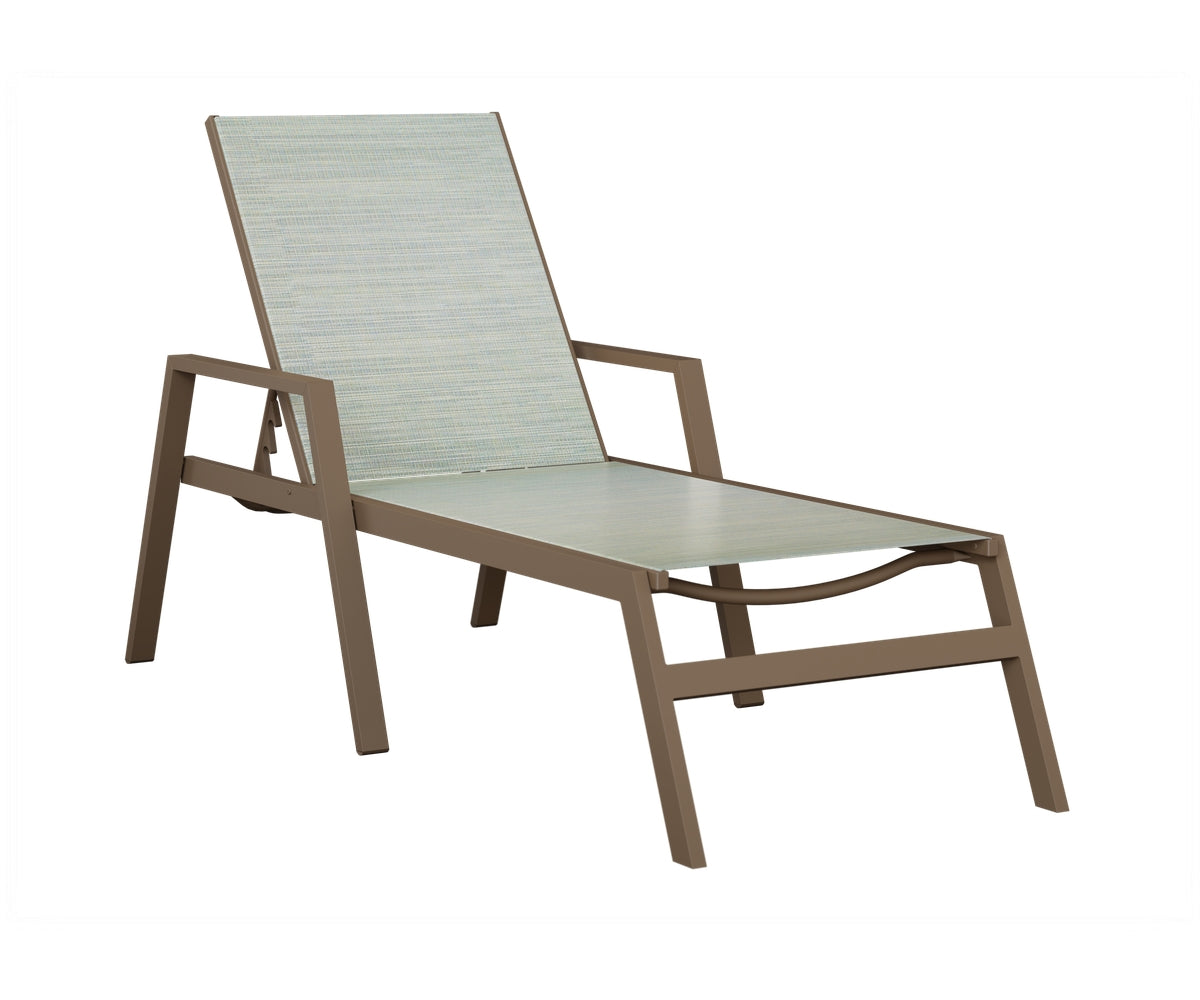 Vida Sling Chaise Lounge With Arms