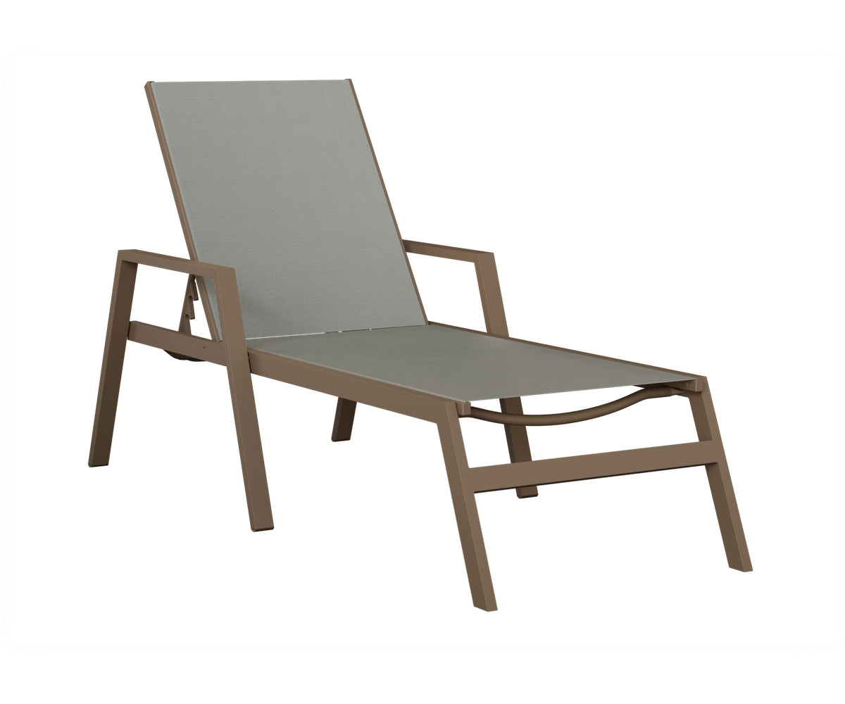 Vida Sling Chaise Lounge With Arms