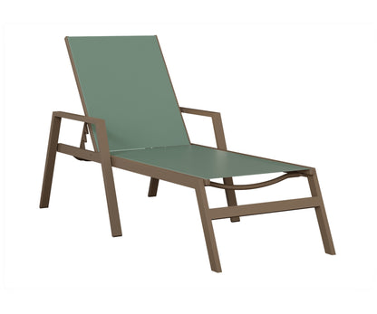 Vida Sling Chaise Lounge With Arms