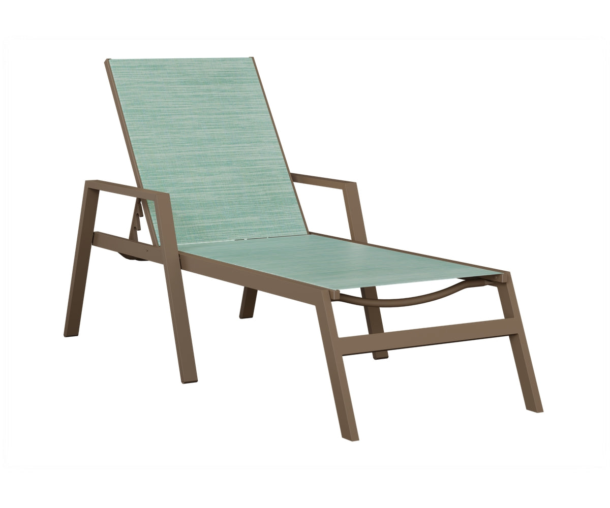Vida Sling Chaise Lounge With Arms
