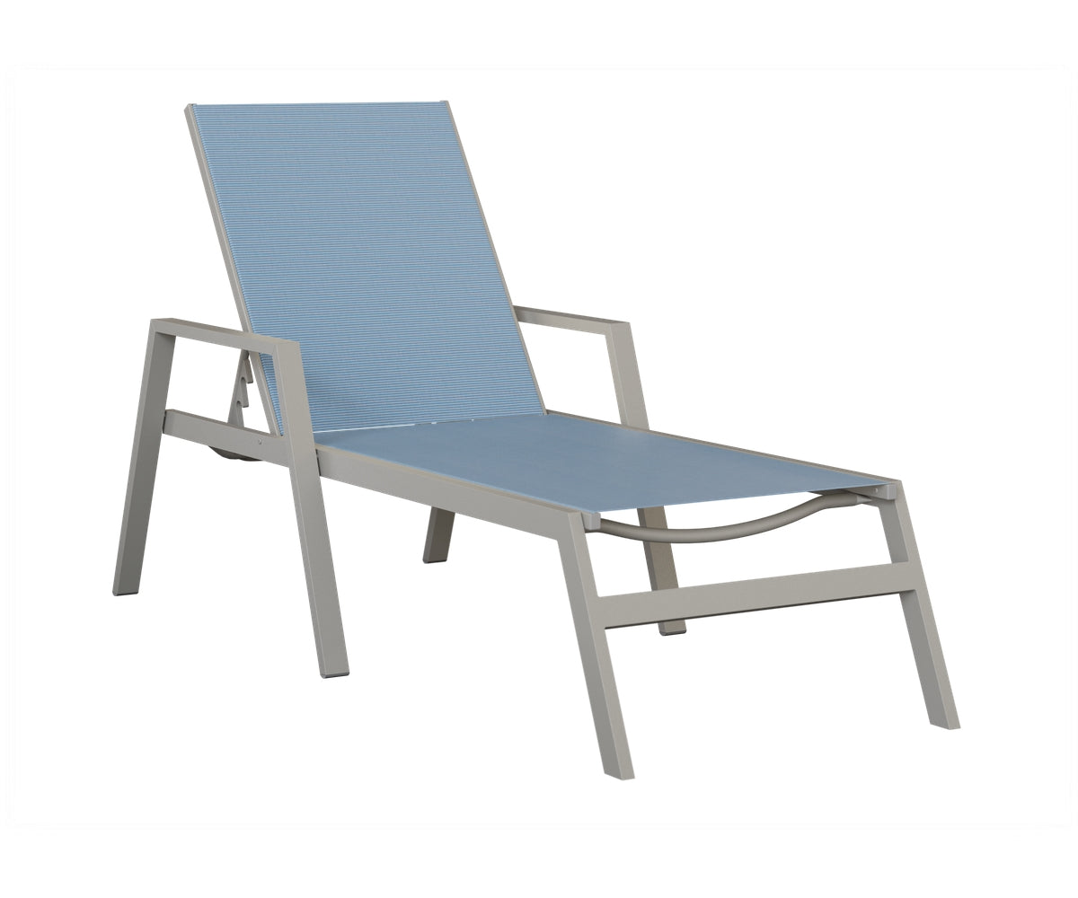 Vida Sling Chaise Lounge With Arms