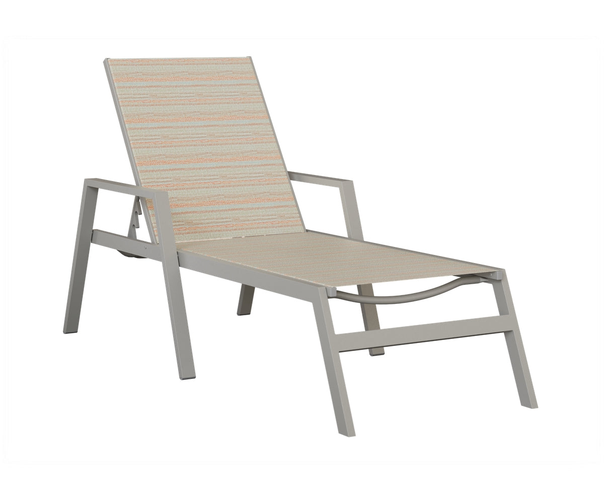 Vida Sling Chaise Lounge With Arms