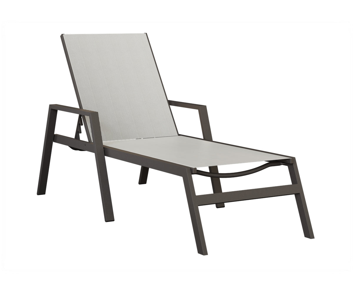 Vida Sling Chaise Lounge With Arms