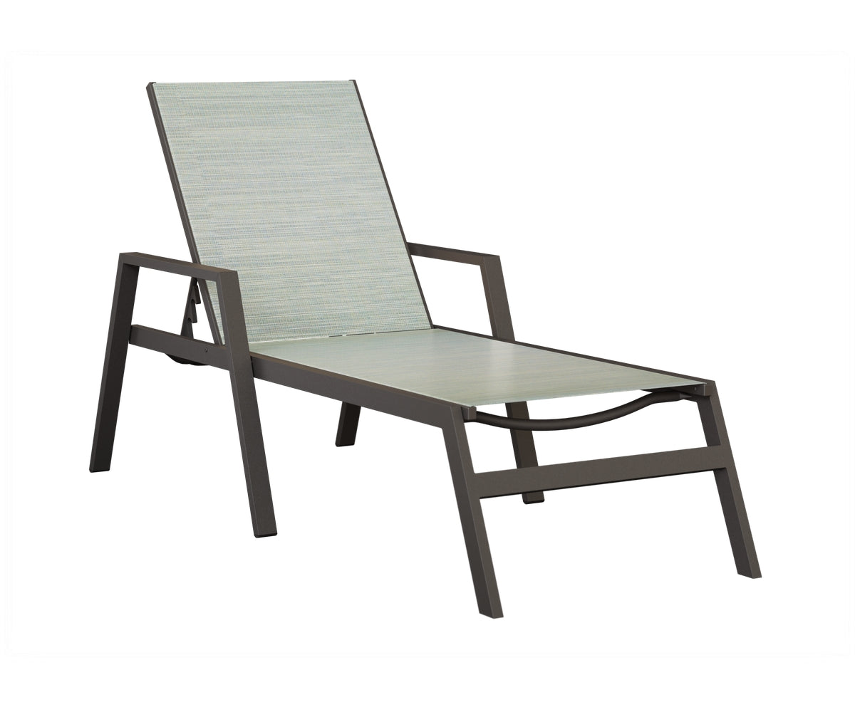 Vida Sling Chaise Lounge With Arms