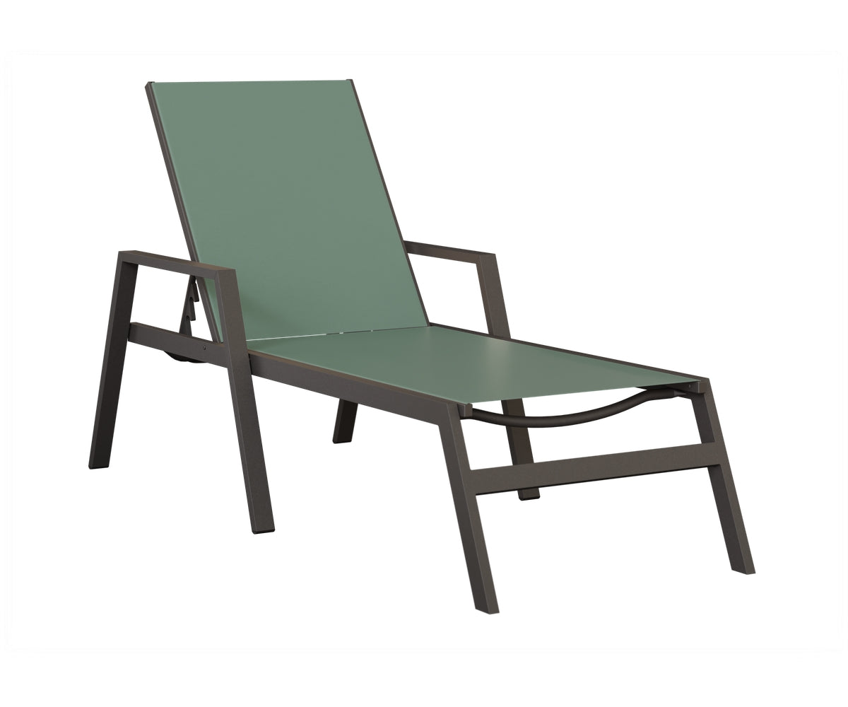 Vida Sling Chaise Lounge With Arms