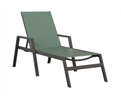 Vida Sling Chaise Lounge With Arms