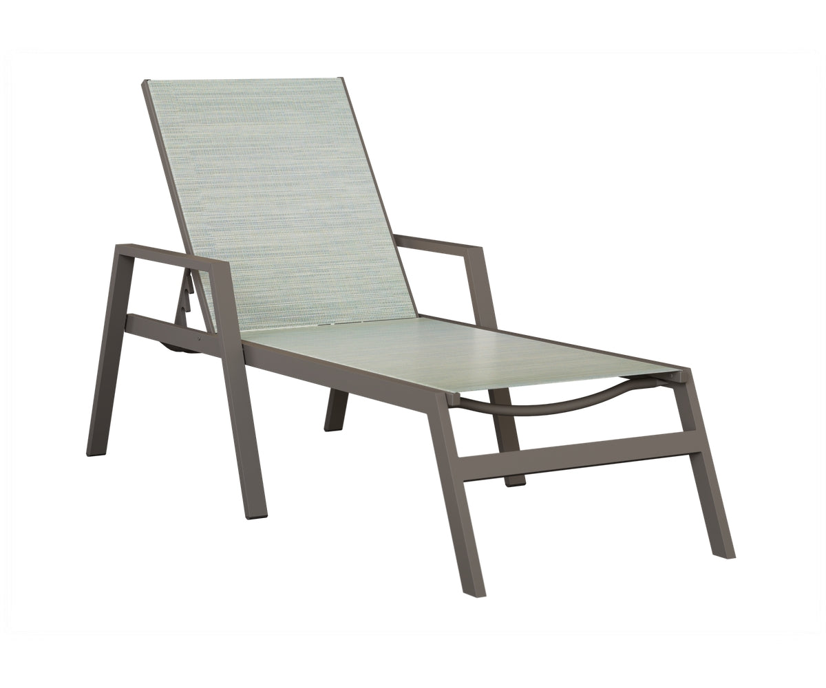 Vida Sling Chaise Lounge With Arms