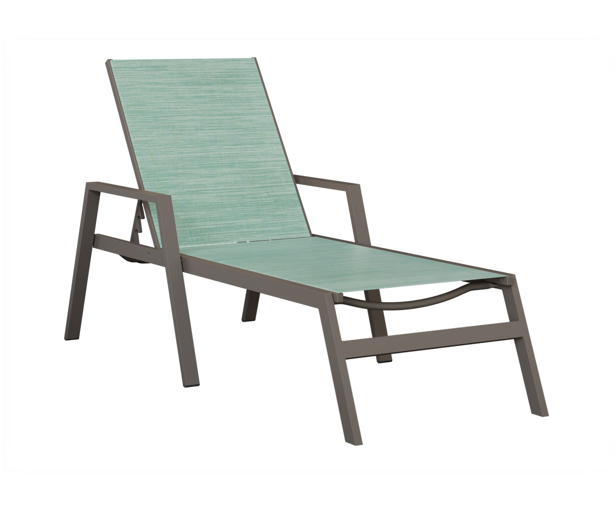 Vida Sling Chaise Lounge With Arms