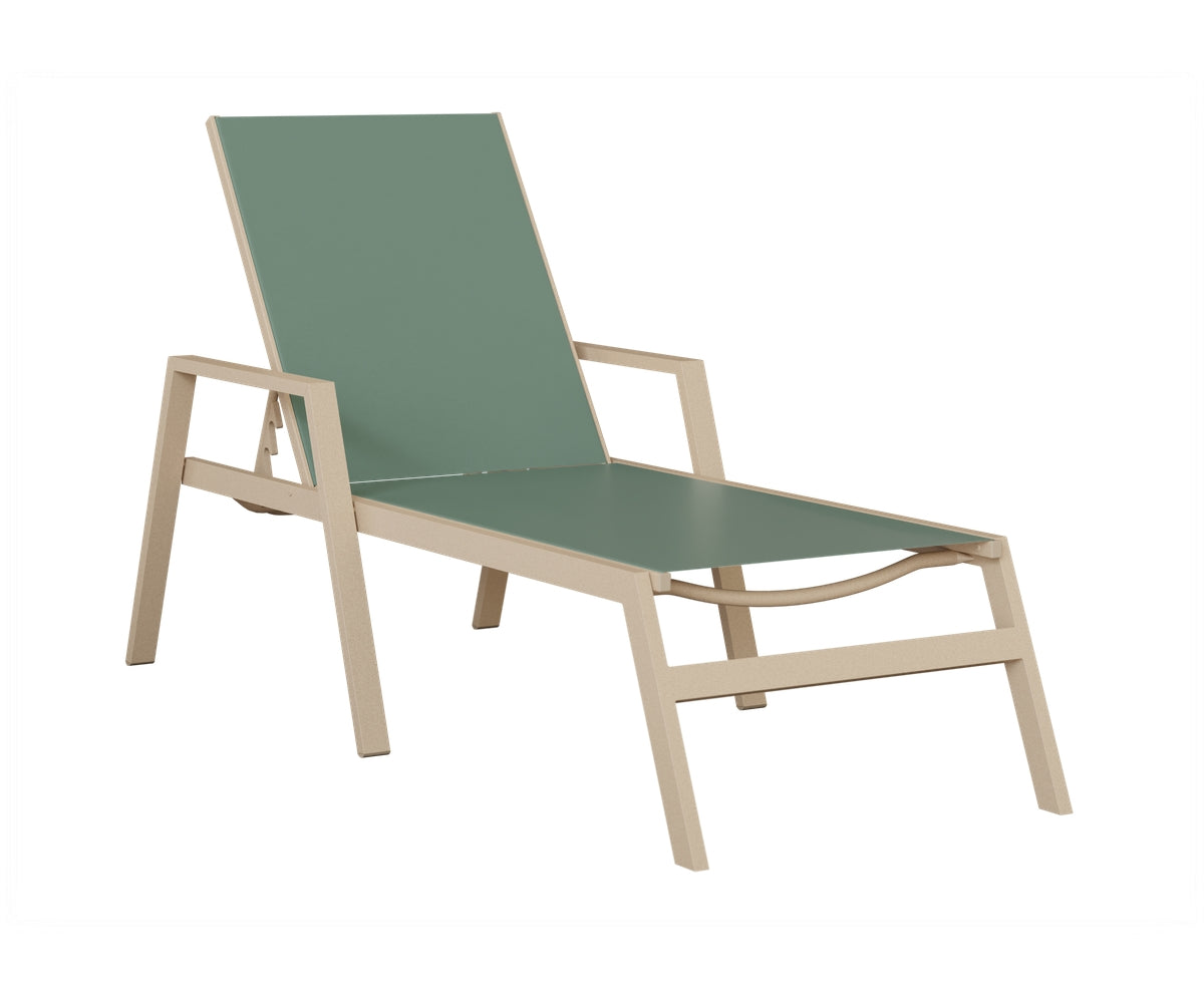 Vida Sling Chaise Lounge With Arms