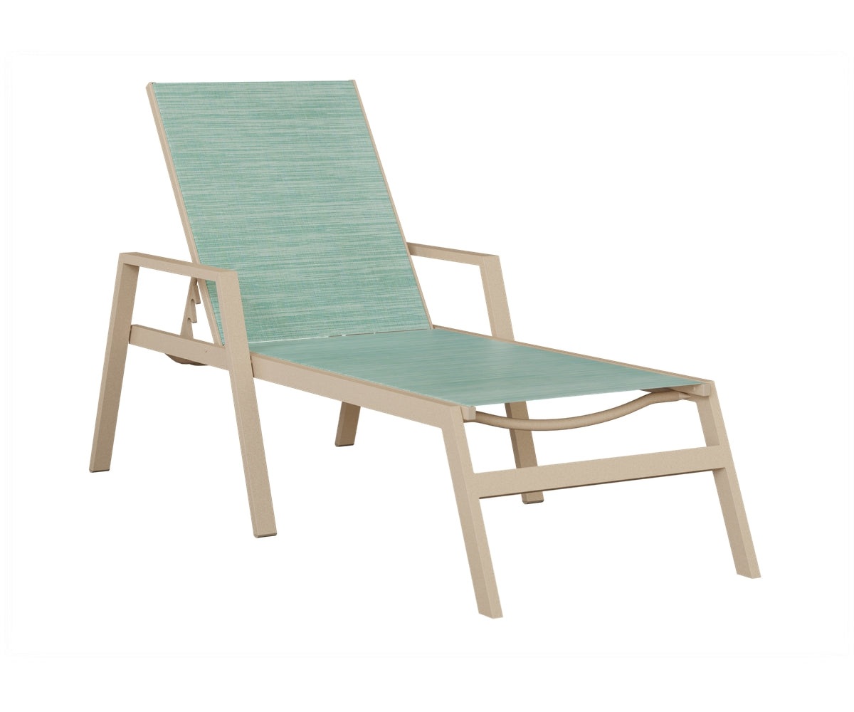 Vida Sling Chaise Lounge With Arms
