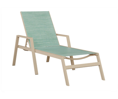 Vida Sling Chaise Lounge With Arms