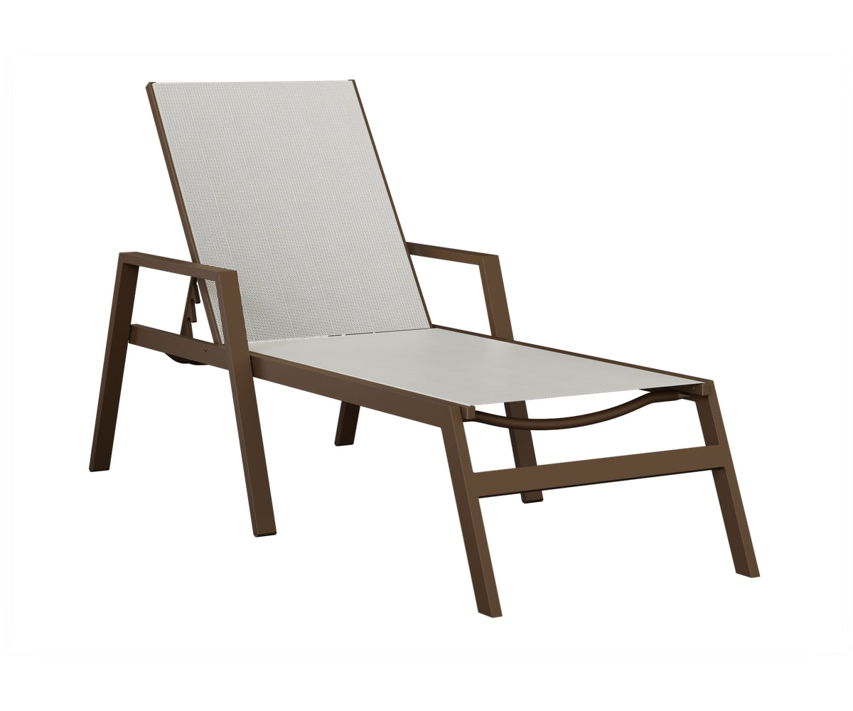 Vida Sling Chaise Lounge With Arms