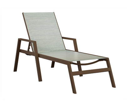Vida Sling Chaise Lounge With Arms