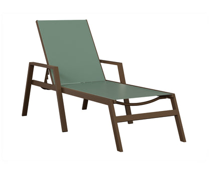 Vida Sling Chaise Lounge With Arms