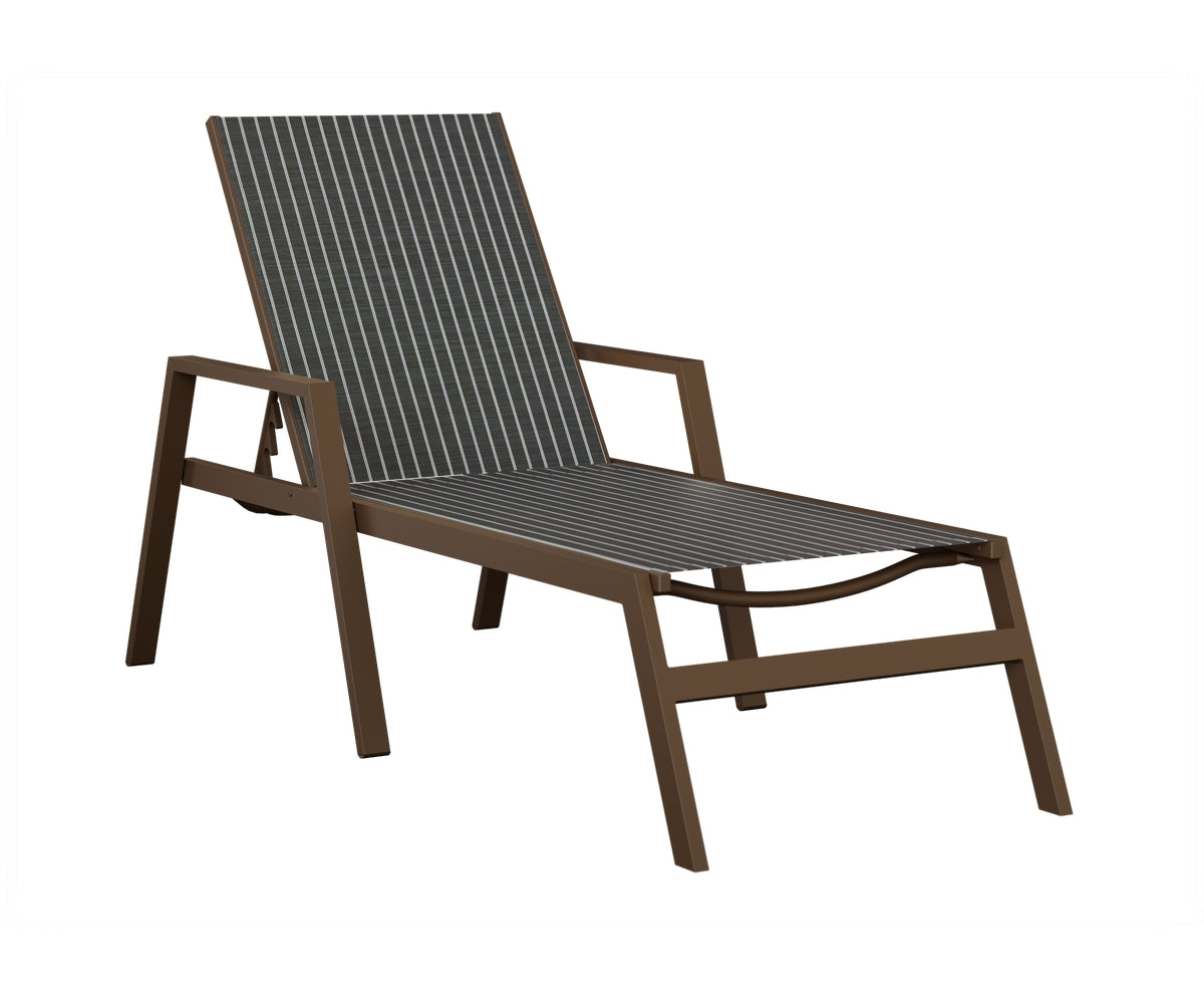 Vida Sling Chaise Lounge With Arms