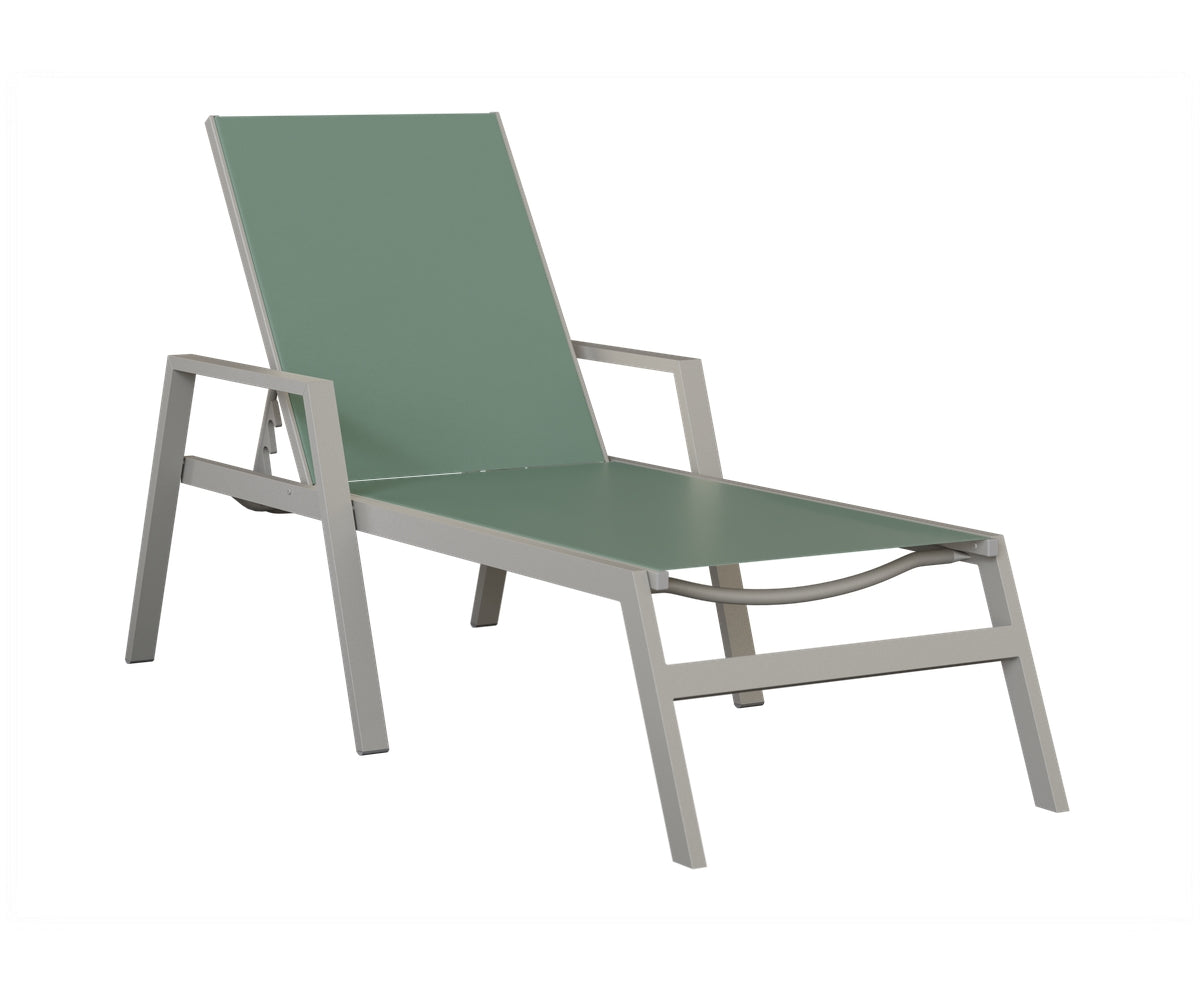 Vida Sling Chaise Lounge With Arms