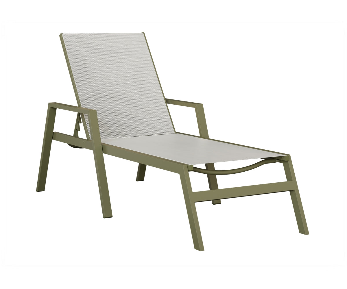 Vida Sling Chaise Lounge With Arms