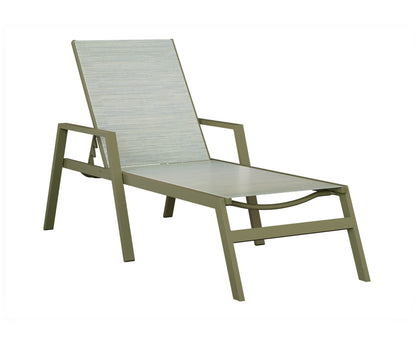 Vida Sling Chaise Lounge With Arms