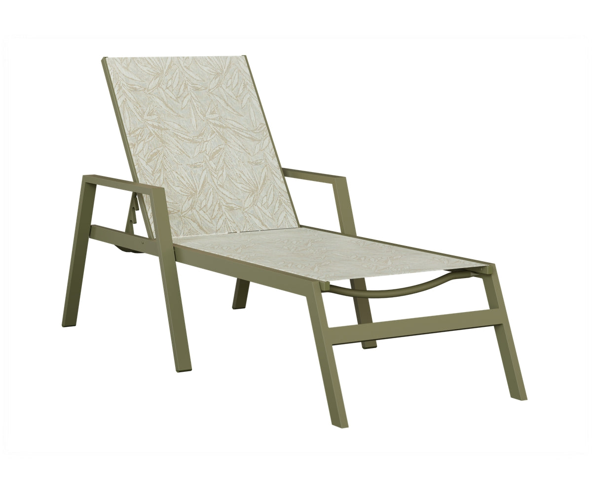 Vida Sling Chaise Lounge With Arms
