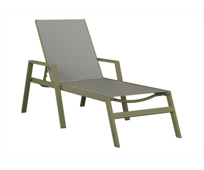 Vida Sling Chaise Lounge With Arms