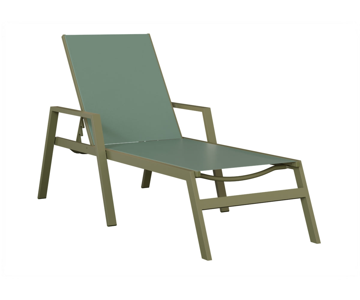 Vida Sling Chaise Lounge With Arms