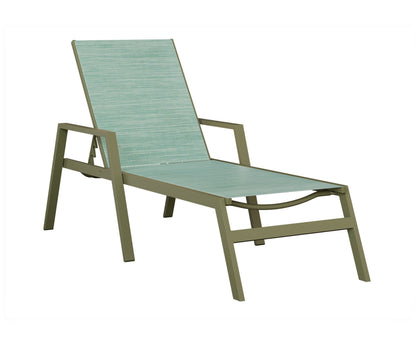 Vida Sling Chaise Lounge With Arms