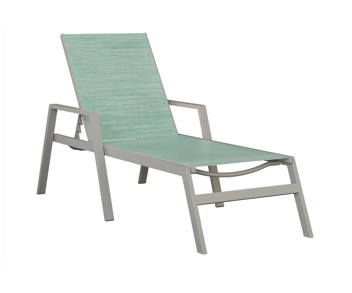 Vida Sling Chaise Lounge With Arms