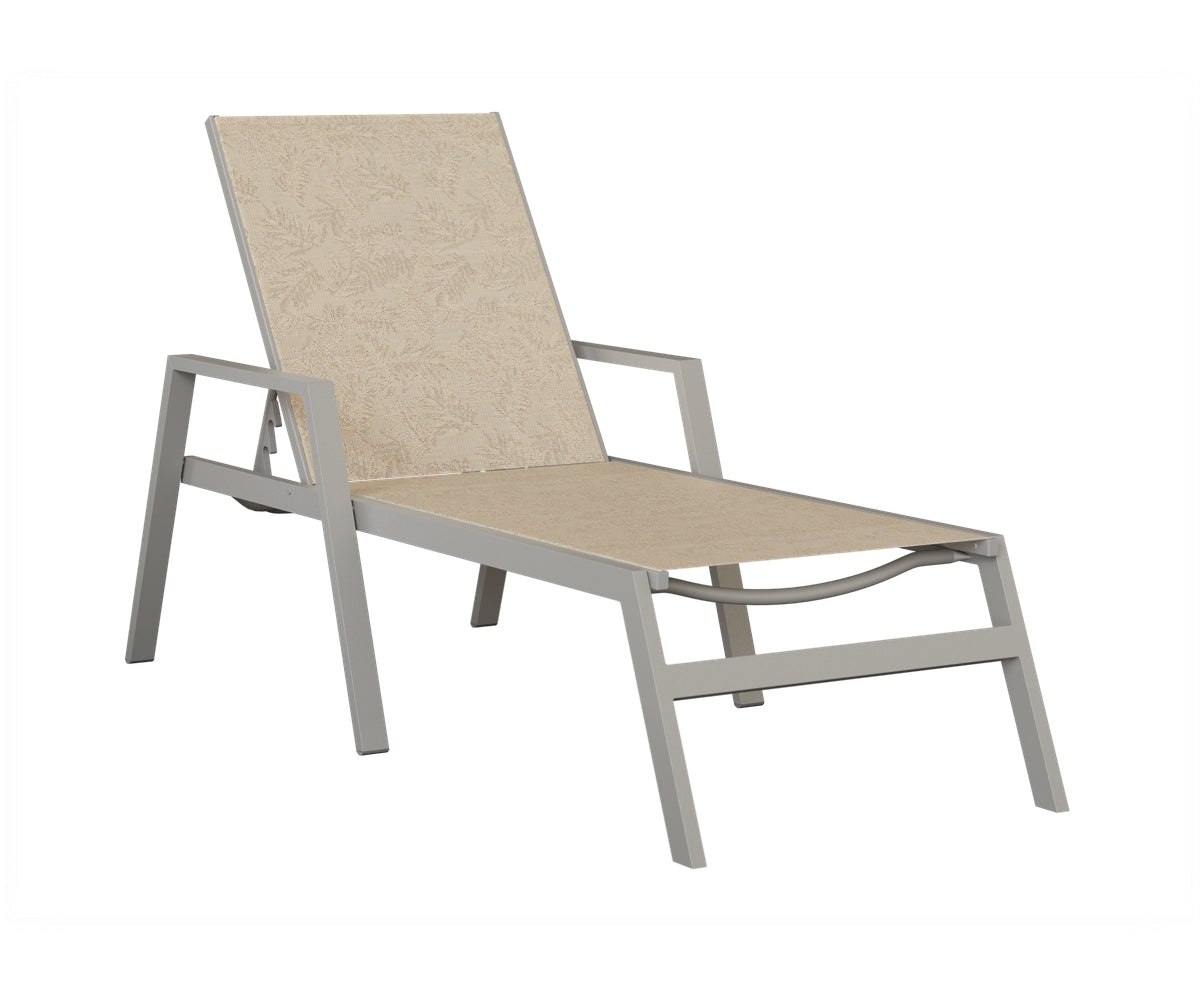 Vida Sling Chaise Lounge With Arms