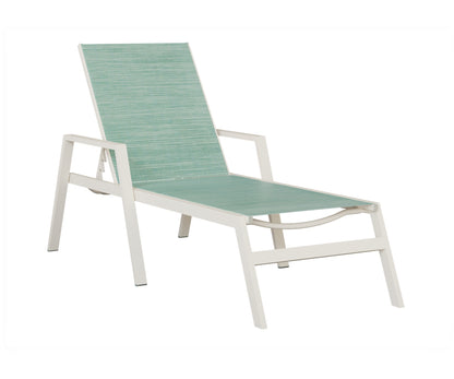 Vida Sling Chaise Lounge With Arms
