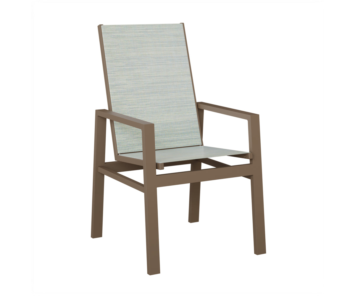 Vida High Back Padded Sling Dining Chair