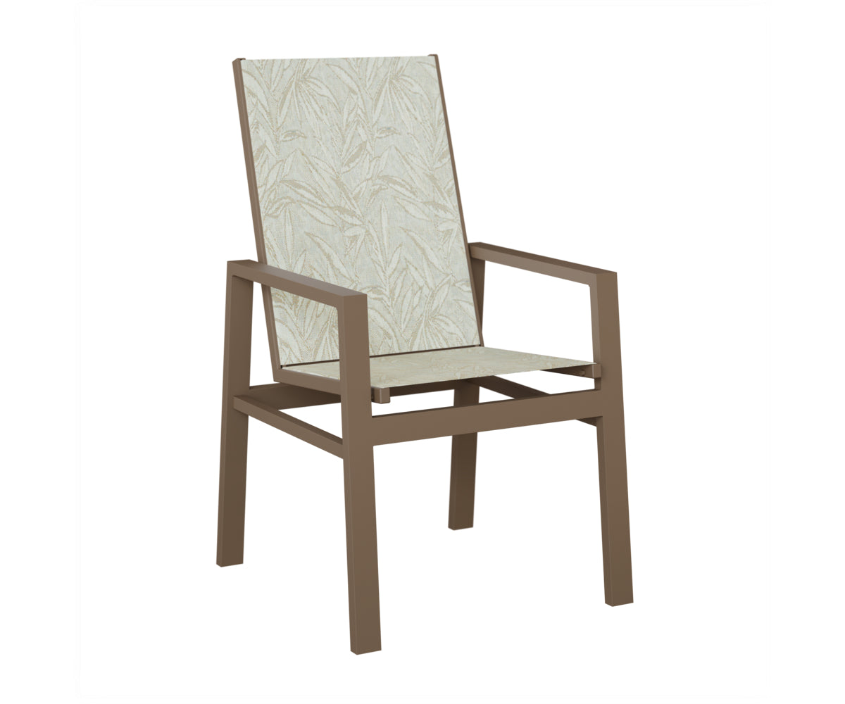 Vida High Back Padded Sling Dining Chair