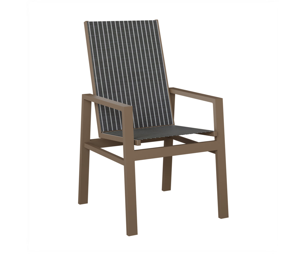 Vida High Back Padded Sling Dining Chair