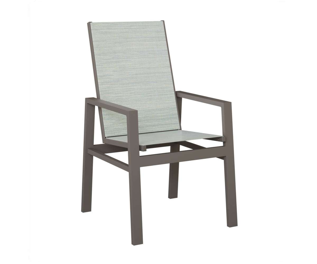 Vida High Back Padded Sling Dining Chair