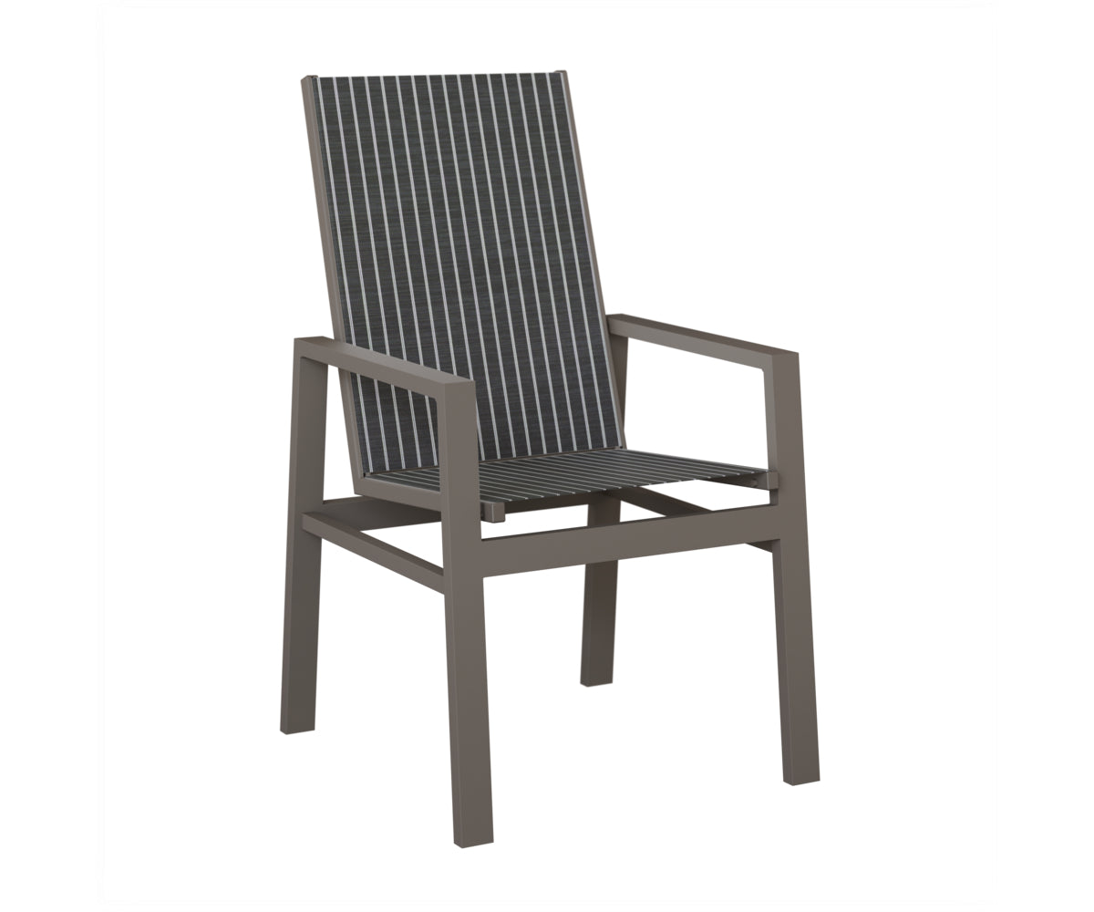 Vida High Back Padded Sling Dining Chair