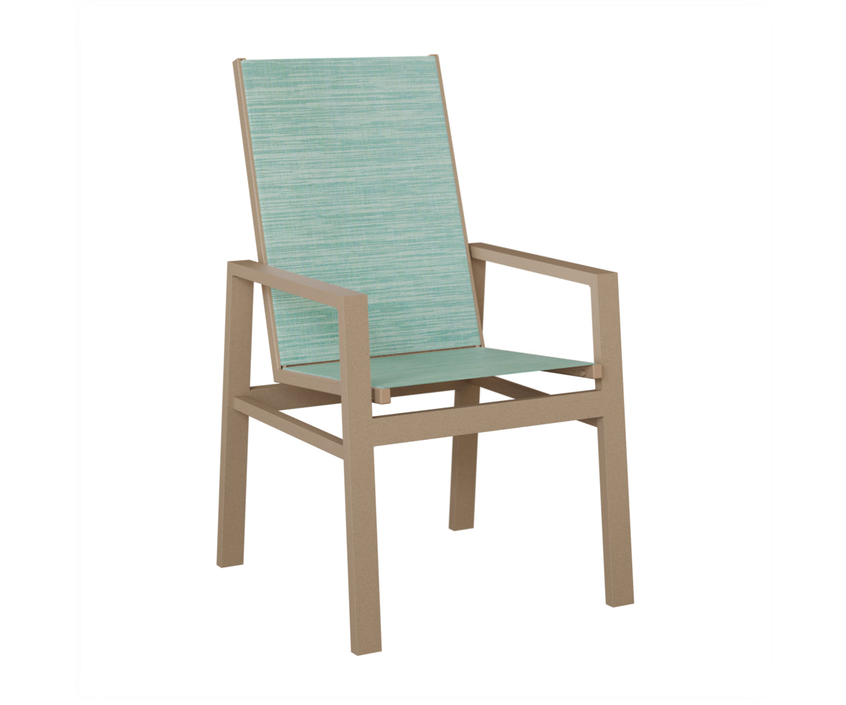 Vida High Back Padded Sling Dining Chair