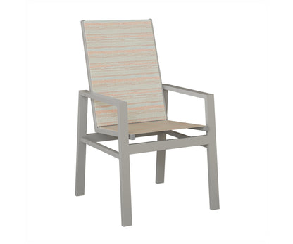 Vida High Back Padded Sling Dining Chair