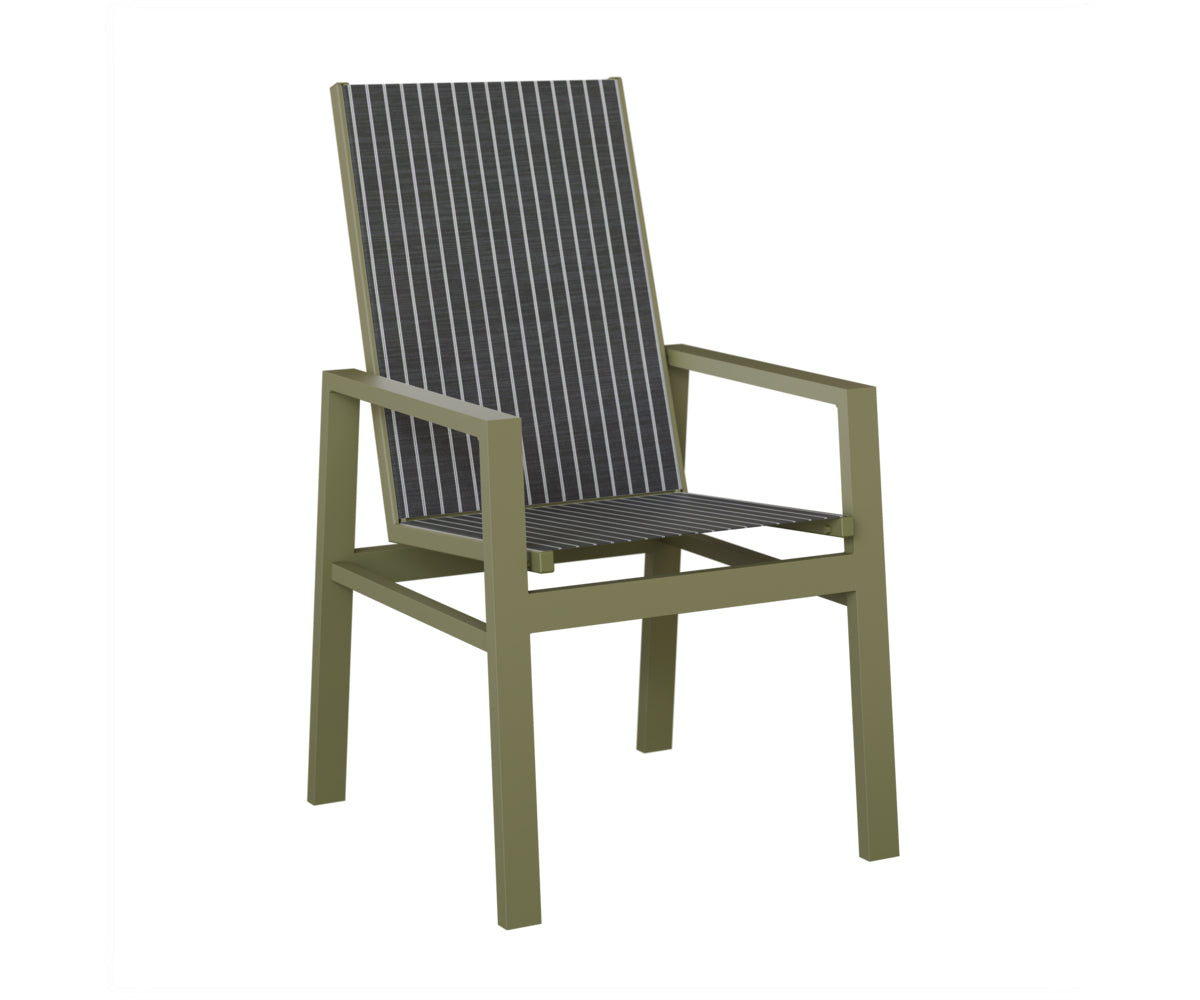 Vida High Back Padded Sling Dining Chair