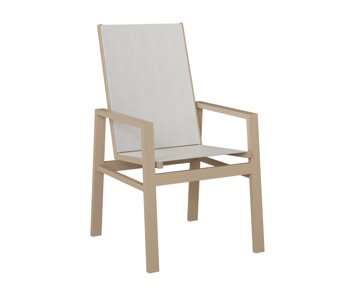 Vida High Back Padded Sling Dining Chair