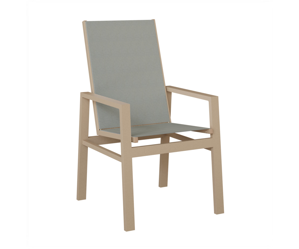 Vida High Back Padded Sling Dining Chair