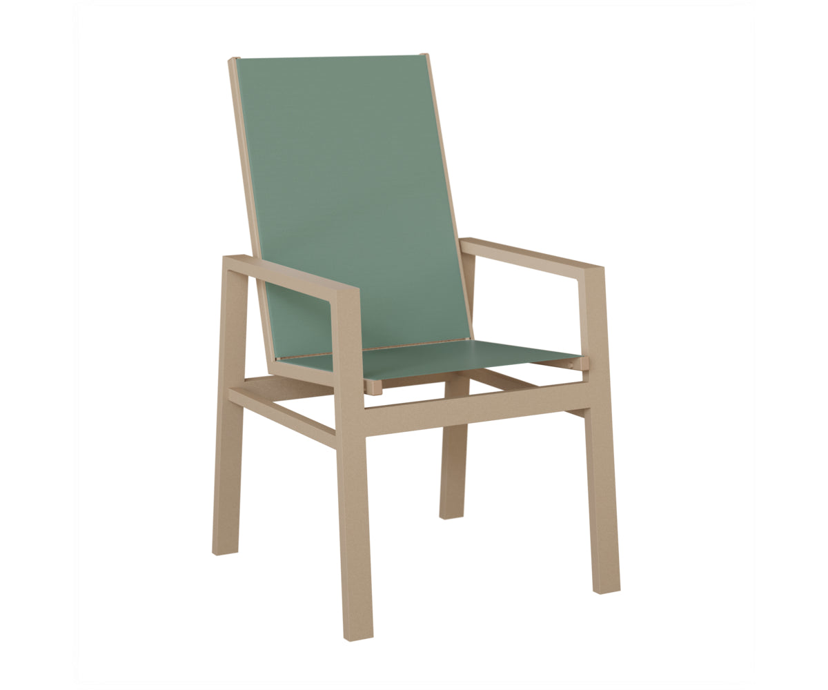 Vida High Back Padded Sling Dining Chair