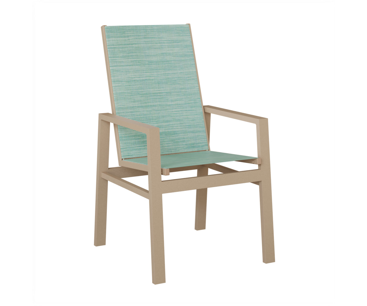 Vida High Back Padded Sling Dining Chair