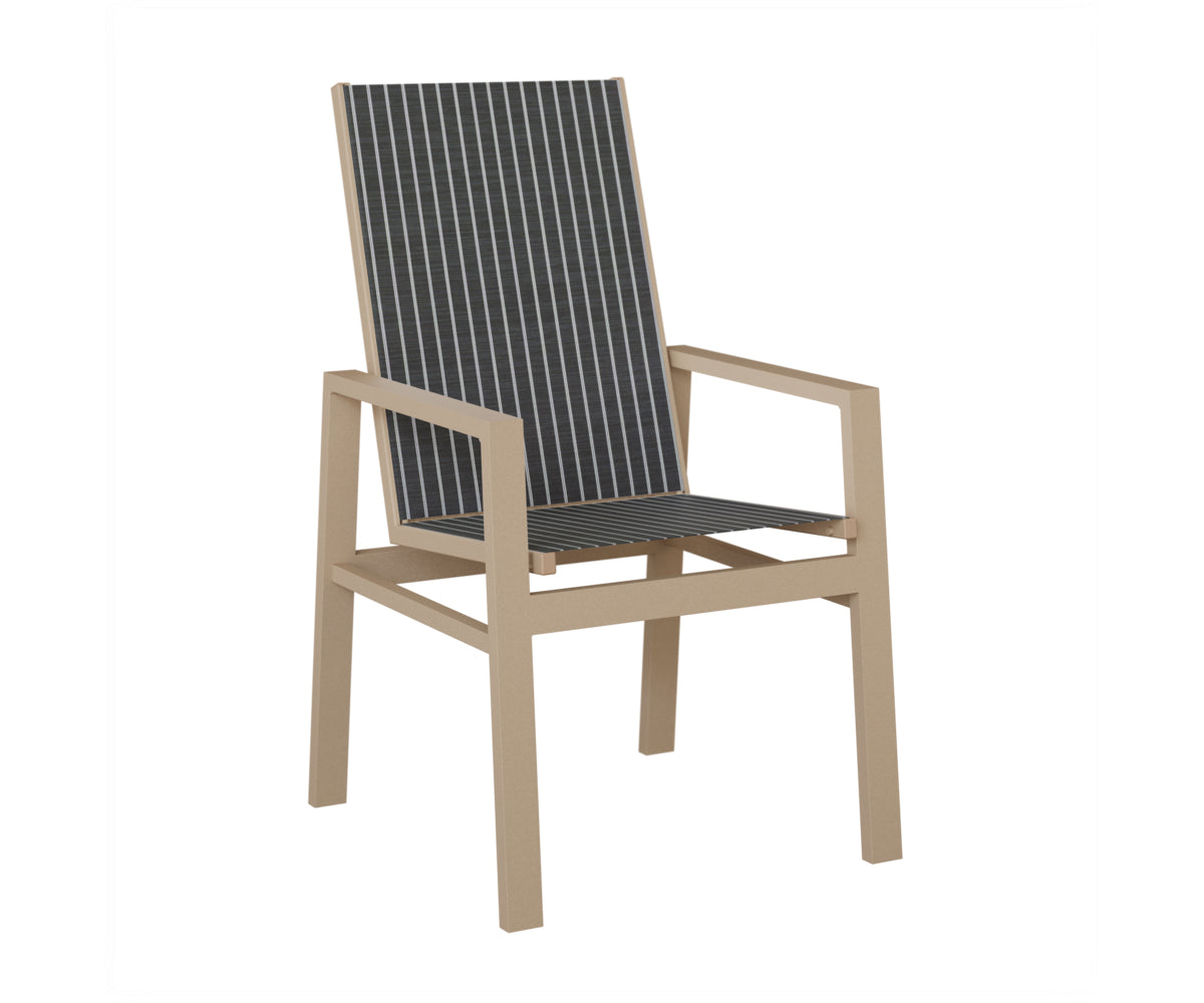 Vida High Back Padded Sling Dining Chair