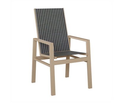Vida High Back Padded Sling Dining Chair