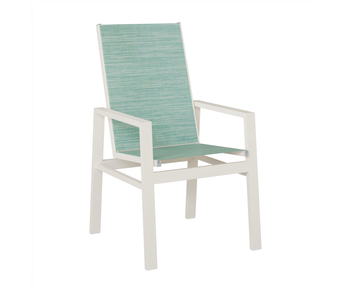 Vida High Back Padded Sling Dining Chair
