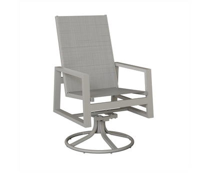 Vida High Back Padded Sling Swivel Rocker Dining Chair