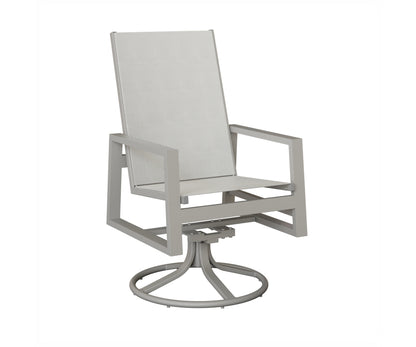 Vida High Back Padded Sling Swivel Rocker Dining Chair