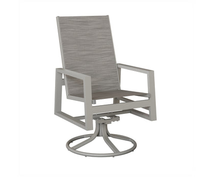 Vida High Back Padded Sling Swivel Rocker Dining Chair