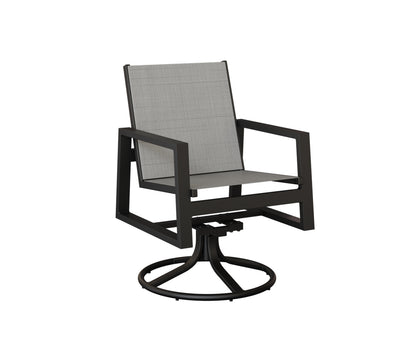 Vida Padded Sling Swivel Rocker Dining Chair